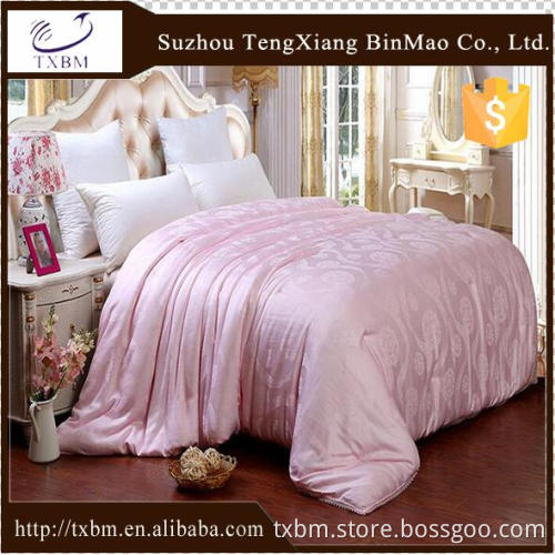 100% silk quilt with pink color for girl